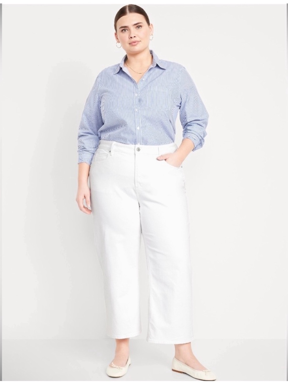 NWT! Old Navy Extra High-Waisted Wide-Leg Crop Jeans - Blue - Size 20